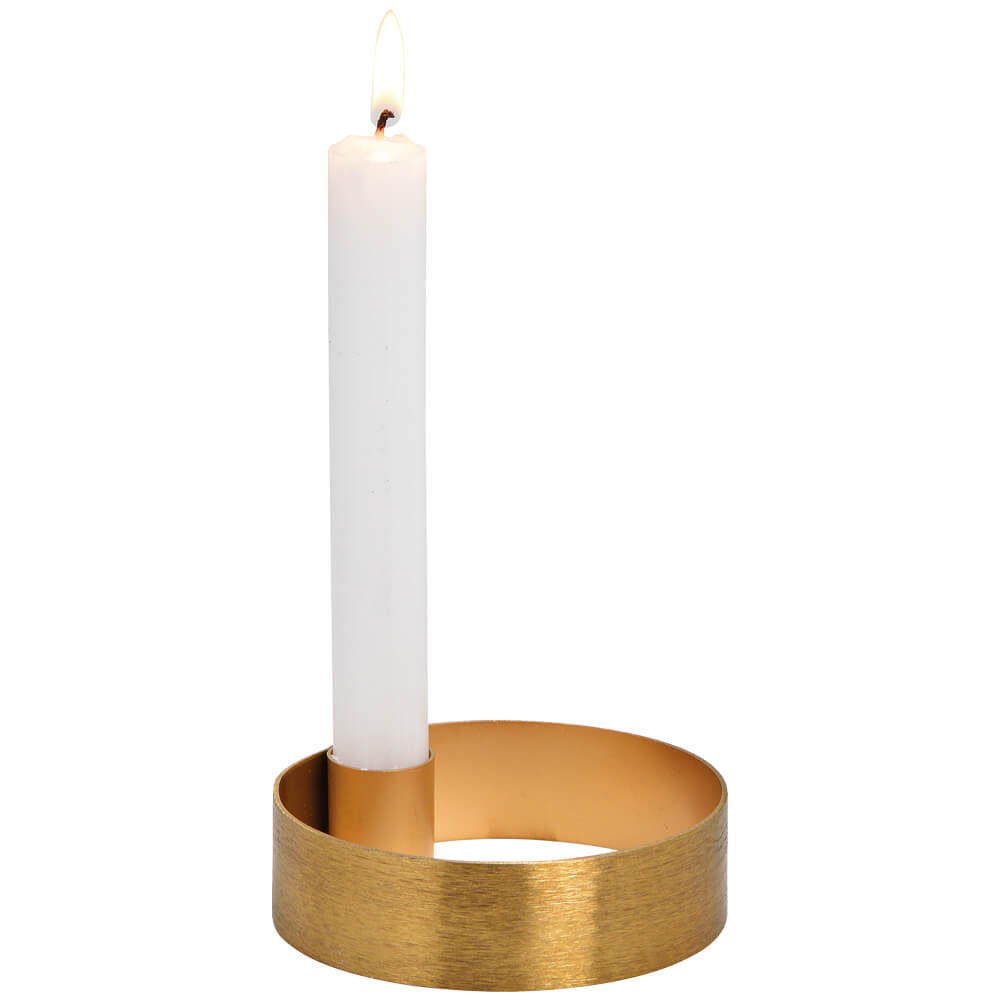 Kerzenhalter Stk 1 Metall cm kaufen 1 für Ø Ring gold Weihnachtsdeko Stabkerze 10x3