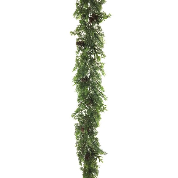 Weihnachtsgirlande Kiefernzweig aus Kunststoff in grün 180 cm