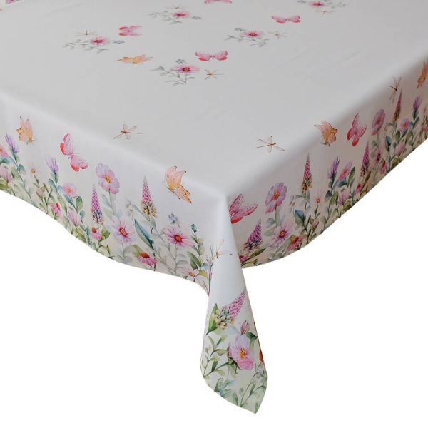 Druck bunt cm & kaufen Tischdecke Tischtuch 110x160 Tischwäsche Frühlings Sommerblumen