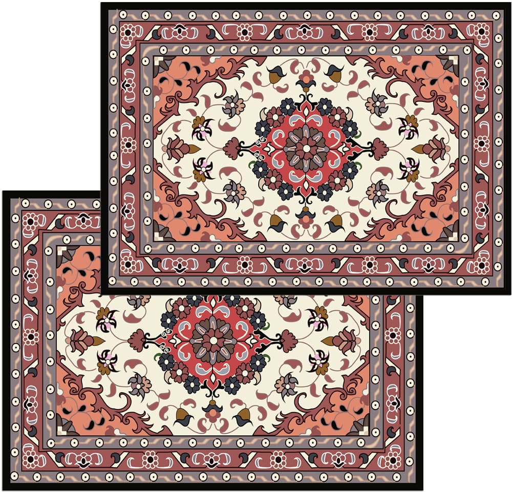 Fußmatte Fußabstreifer DECOR Perser Ornamente rot beige Orient