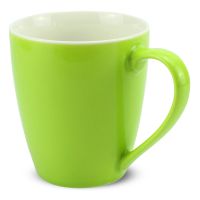 Tasse Becher Kaffeebecher farbig kiwi-grün hellgrün Porzellan 6 Stk 10cm 350ml