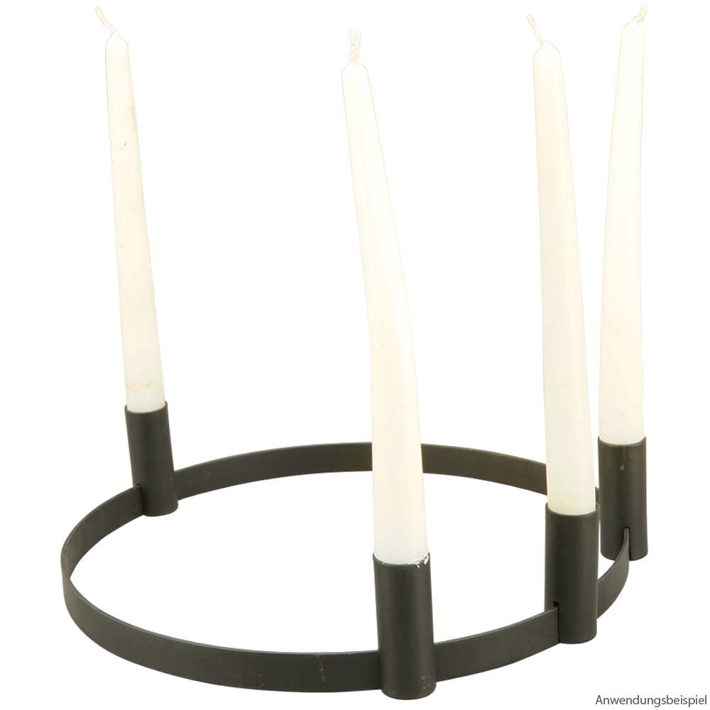 Kerzenhalter 4 Kerzen Kerzenständer cm Stabkerzen kaufen Ø schwarz 30x6,5 Adventskranz