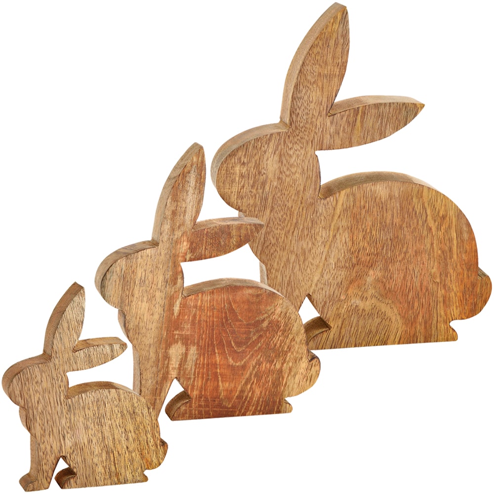 Osterhase Hase Figur Frühlingsdeko 1 Stk cm Osterdeko kaufen Hasenfigur Holz 18x20x2