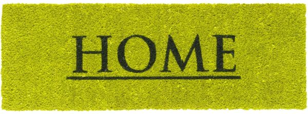 Fußmatte Kokos Indoor Abstreifer kaufen Schrift - HOME 1 cm Hellgrün 26x75 Stk