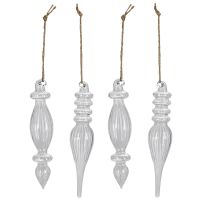 Weihnachtsschmuck Crystal 4er Set