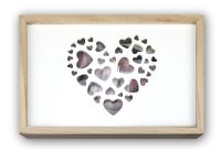 Fotobox Love für Fotos & USB Stick Holz braun weiß 1 Stk 13x18 cm Box 24,5x16 cm