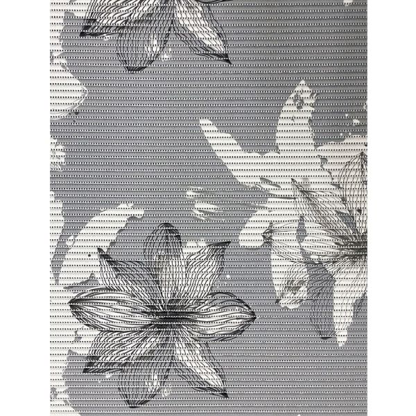 Weichschaum-Bodenbelag NOVA SKY Antirutsch Läufer Blume Lilie Muster grau  100 cm kaufen