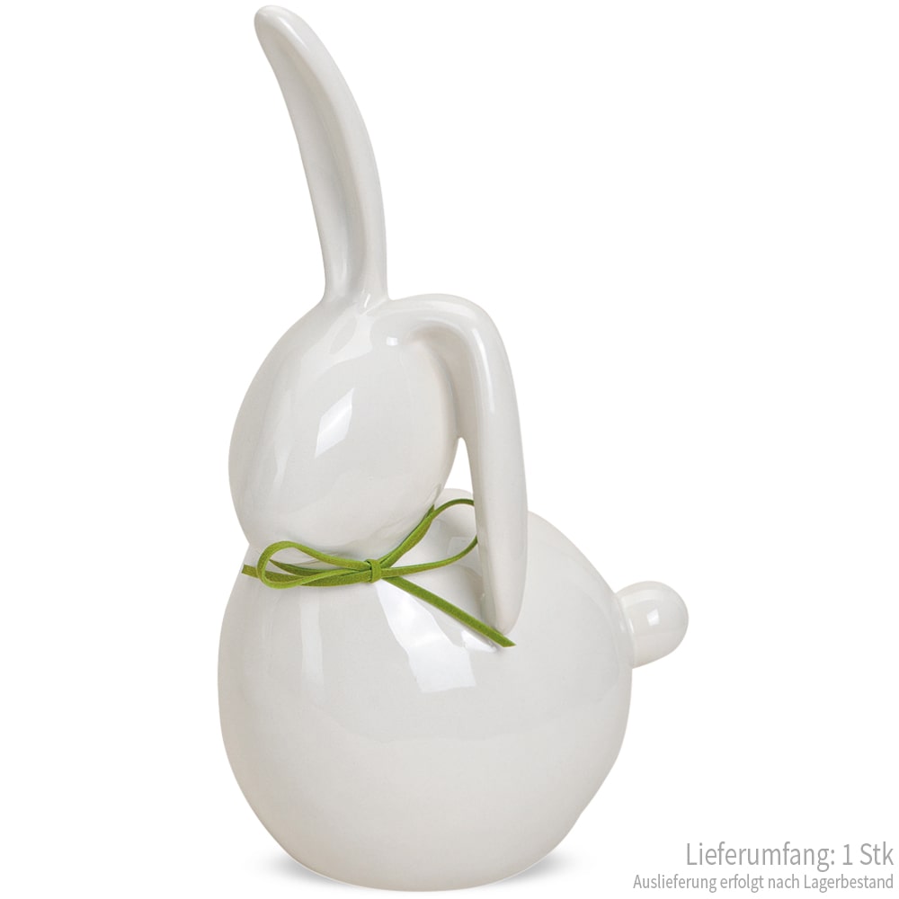 Moderne Hasen Deko-Figur Osterhase 1 25 cm – weiß Keramik kaufen / 17 grün Stk