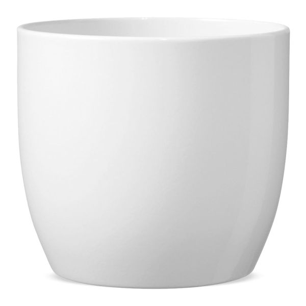 1 Keramik cm weiß Stk Blumentopf 12x10 kaufen glänzend klassisch Übertopf Ø