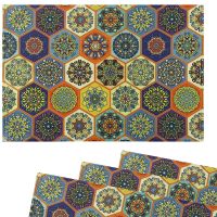 Tischsets Platzsets Textil CLOTH Fliesen Mosaik Muster bunt 4er Set 45x30 cm