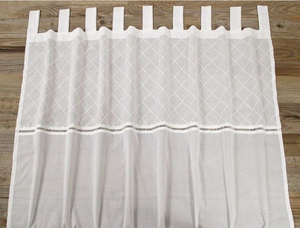 Vorhang / Gardine ELLI Stick aus Mix Baumwolle cm 1 Stk. Easy 105x250 Landhaus kaufen Spitze