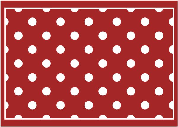 Fußmatte Fußabstreifer DECOR Punkte weiß & rot gepunktet waschbar