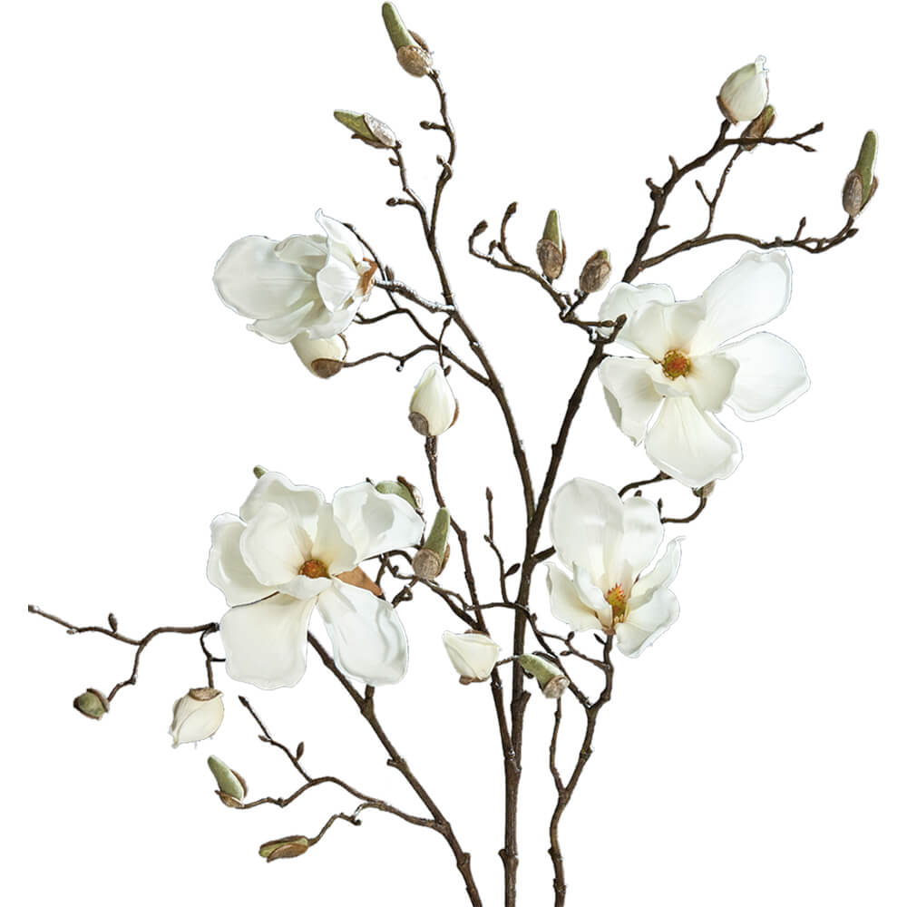Magnolienzweig mit Blüten & Knospen 110 1 creme Kunstblume cm Dekozweig kaufen Stk