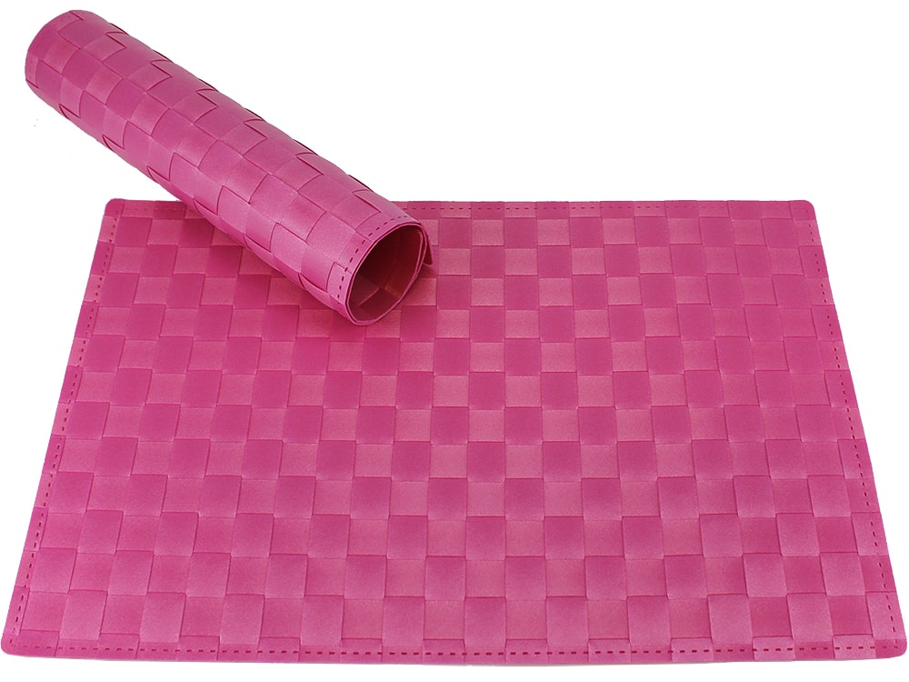 Stk. 1 pink Platzset kaufen 45x30 Kunststoff MODERN geflochten Tischset cm