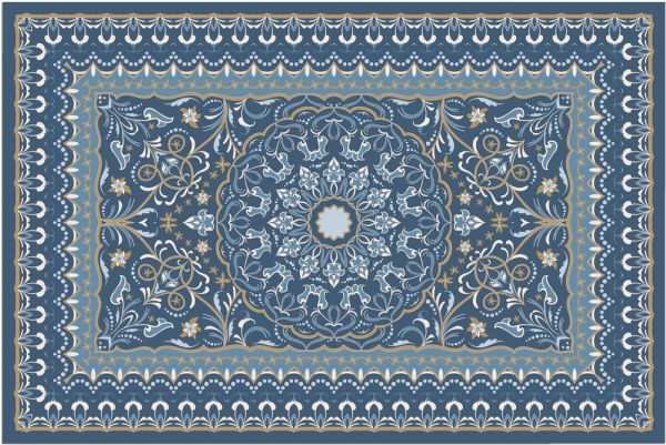 Fußmatte Fußabstreifer DECOR Perser Ornamente blau orientalisch