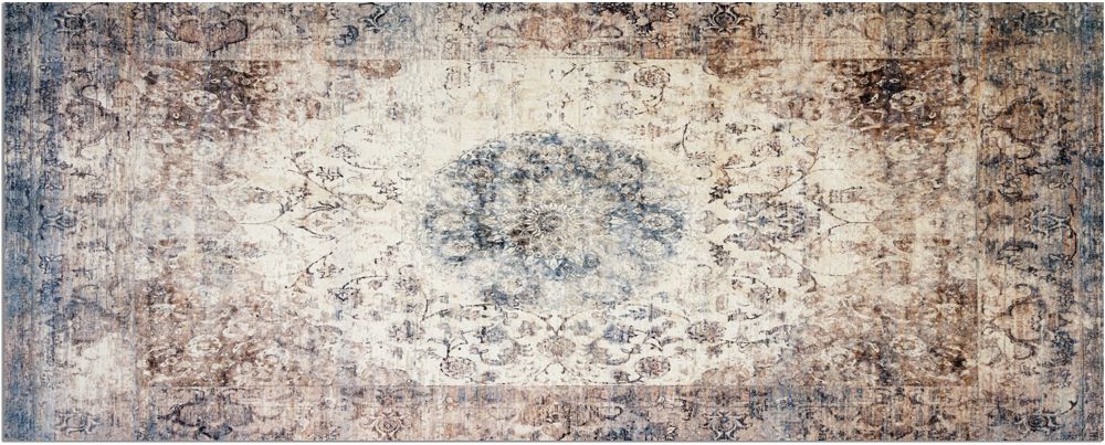 Teppichläufer cm Vintage waschbar Teppich Ornament Küchenläufer Look beige kaufen 60x150