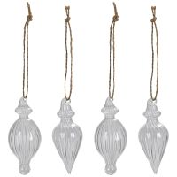 Weihnachtsschmuck Crystal 4er Set