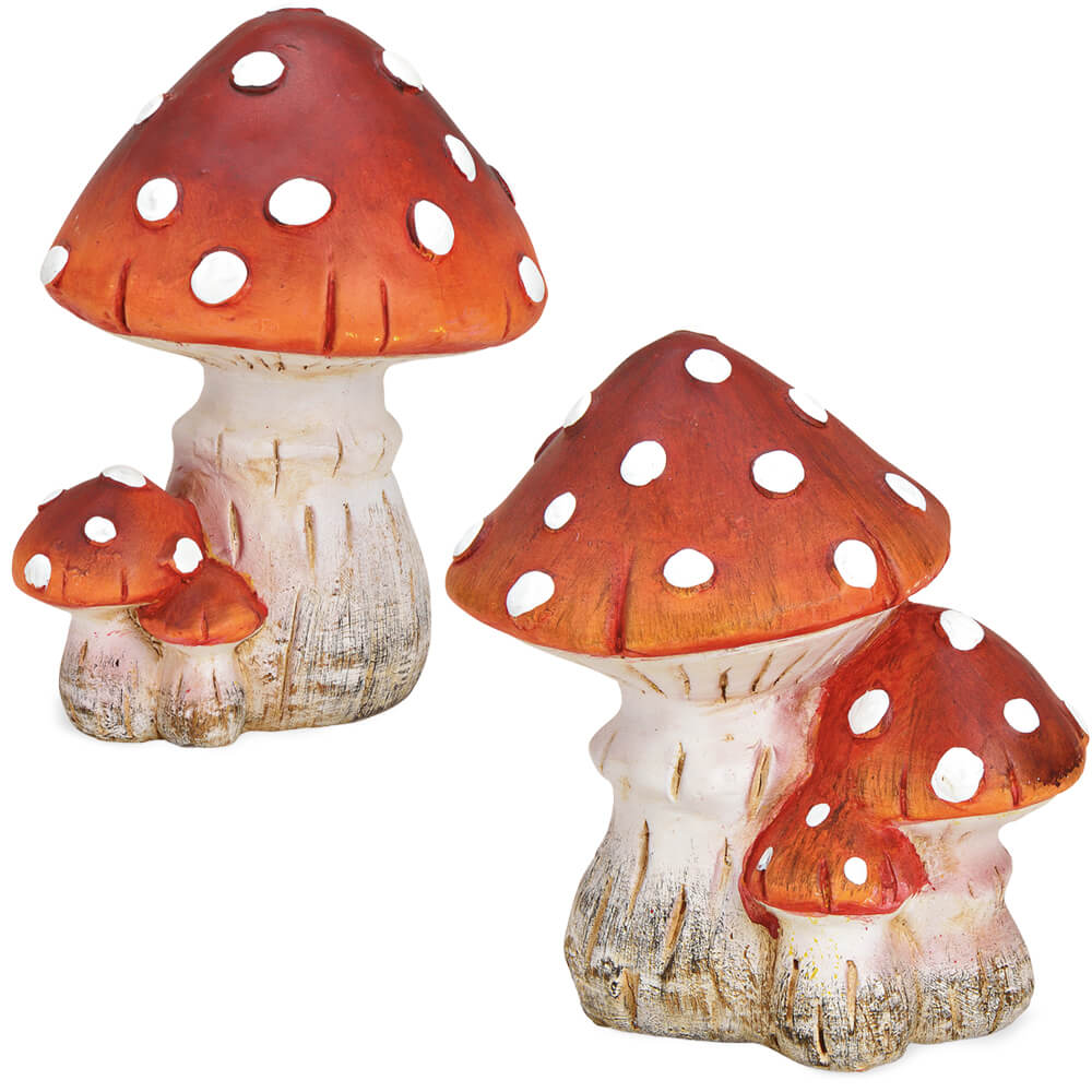 Fliegenpilze Pilze 13x15 rot cm Dekofigur Stk kaufen weiß Ton Figur Herbstdeko 1
