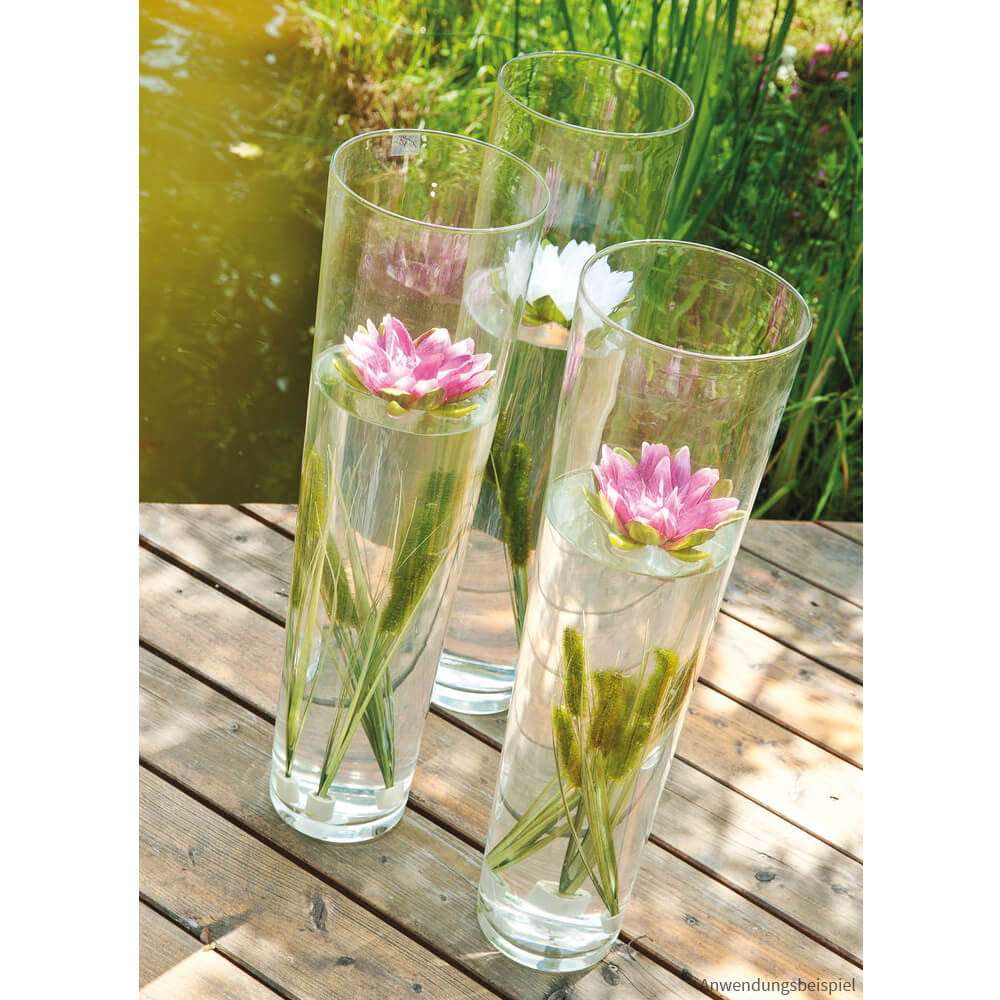 Vase Glas konisch Dekoglas Glasvase Blumenvase Bodenvase