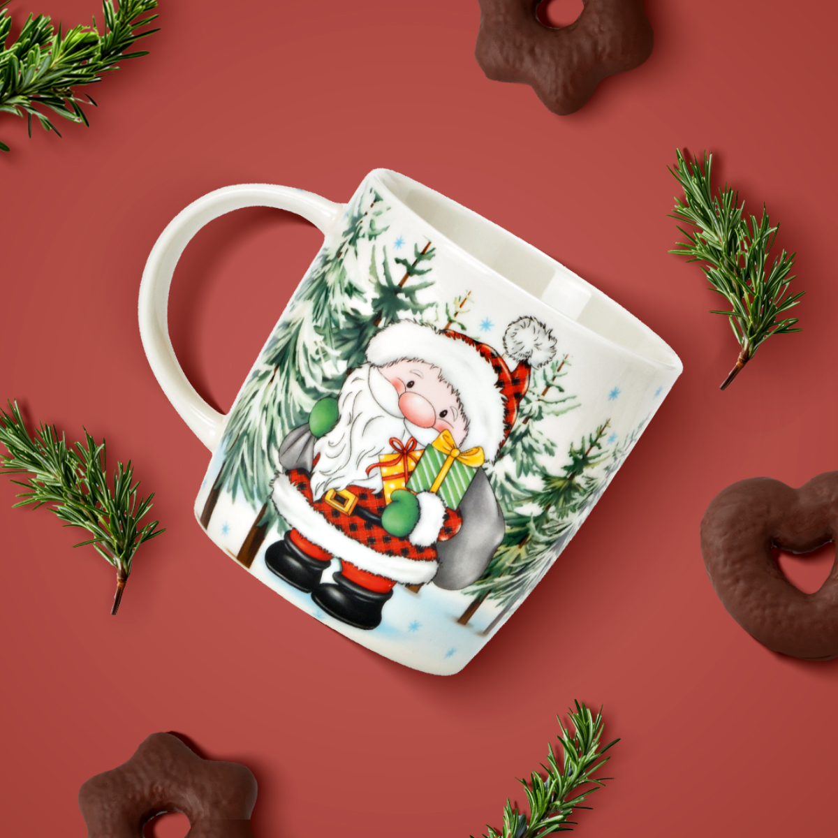 Lustige Tassen 6er Set Weihnachtsmann Schneemann Rentier Kaffeetasse Kaufen 9652