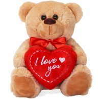 Teddybär mit Herz I love you braun 25 cm