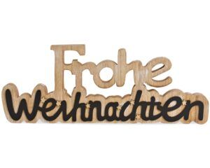 matches21 - Webshop 3D Buchstaben Aufsteller FROHE WEIHNACHTEN Schriftzug Holz schwarz 1 Stk 40x15 cm 122520 1 1 8