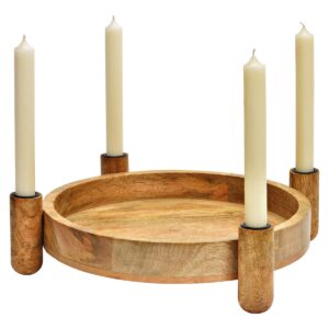 matches21 - Webshop Adventskranz fuer Stabkerzen Mangoholz Weihnachtsdeko in 37x9 cm 126881 1 6