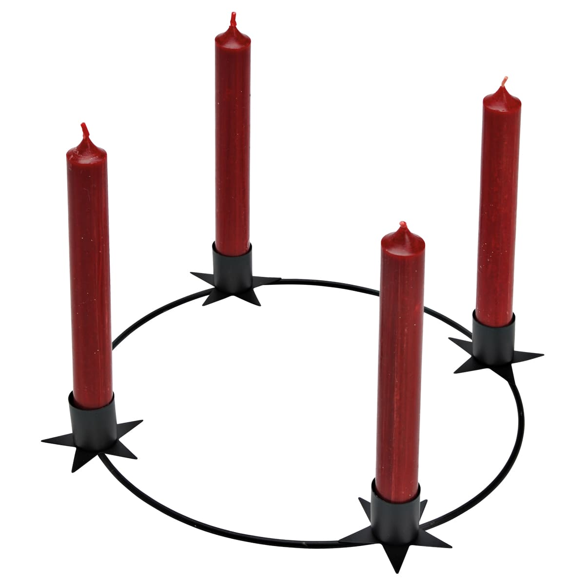 matches21 - Webshop Adventskranz mit Stern Dekor aus Metall in schwarz 30x3 cm 126891 1 8