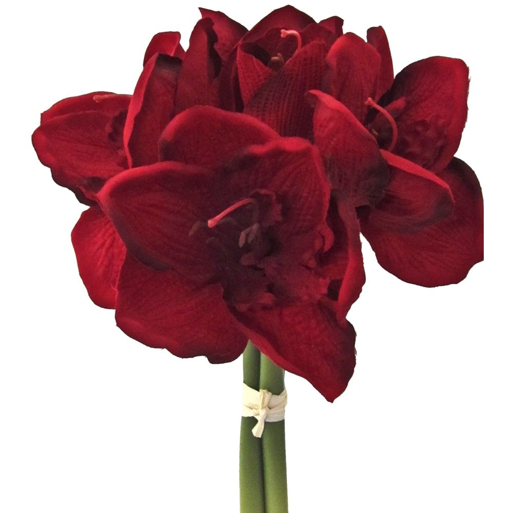 matches21 - Webshop Amaryllis Kunstblumen 3 Stiele a 5 Blueten 12 cm Kunstpflanzen 1 Bund 2 Farben 121887 2 1 9