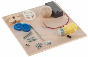 matches21 - Webshop Arbeiter mit Karre Getriebemotor Holz und Elektro Bausatz fuer Kinder ab 12 Jahre 117011 2 1 5