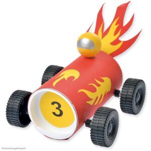 matches21 - Webshop Auto Rennauto Bastelset Kartonrollen Kreativset zum Bemalen fuer Kinder ab 6 Jahren 118833 9 1 12