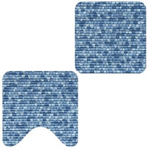 matches21 - Webshop Bad Sets NOVA TEX Weichschaum Mosaik mit ohne Ausschnitt blau 2er 2 Formate 124689 5 1 14