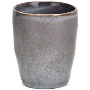 matches21 - Webshop Becher Kaffeetasse Steingut Rand wellig Landhaus unregelmaessig grau 1 Stk B WARE 123943 1 10