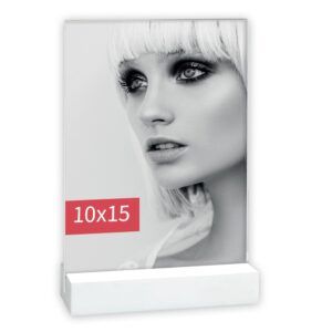 matches21 Bilderrahmen Acrylbilderrahmen Rahmen Fotos Bilder Acryl weiss 1 Stk 3 Formate 121600 10 1 7