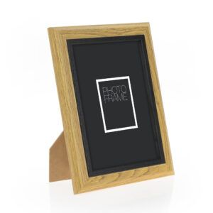 matches21 - Webshop Bilderrahmen Fotorahmen Holz braun schwarz gemasert rustikal Hoch Quer 4 Formate 125005 8 1 20