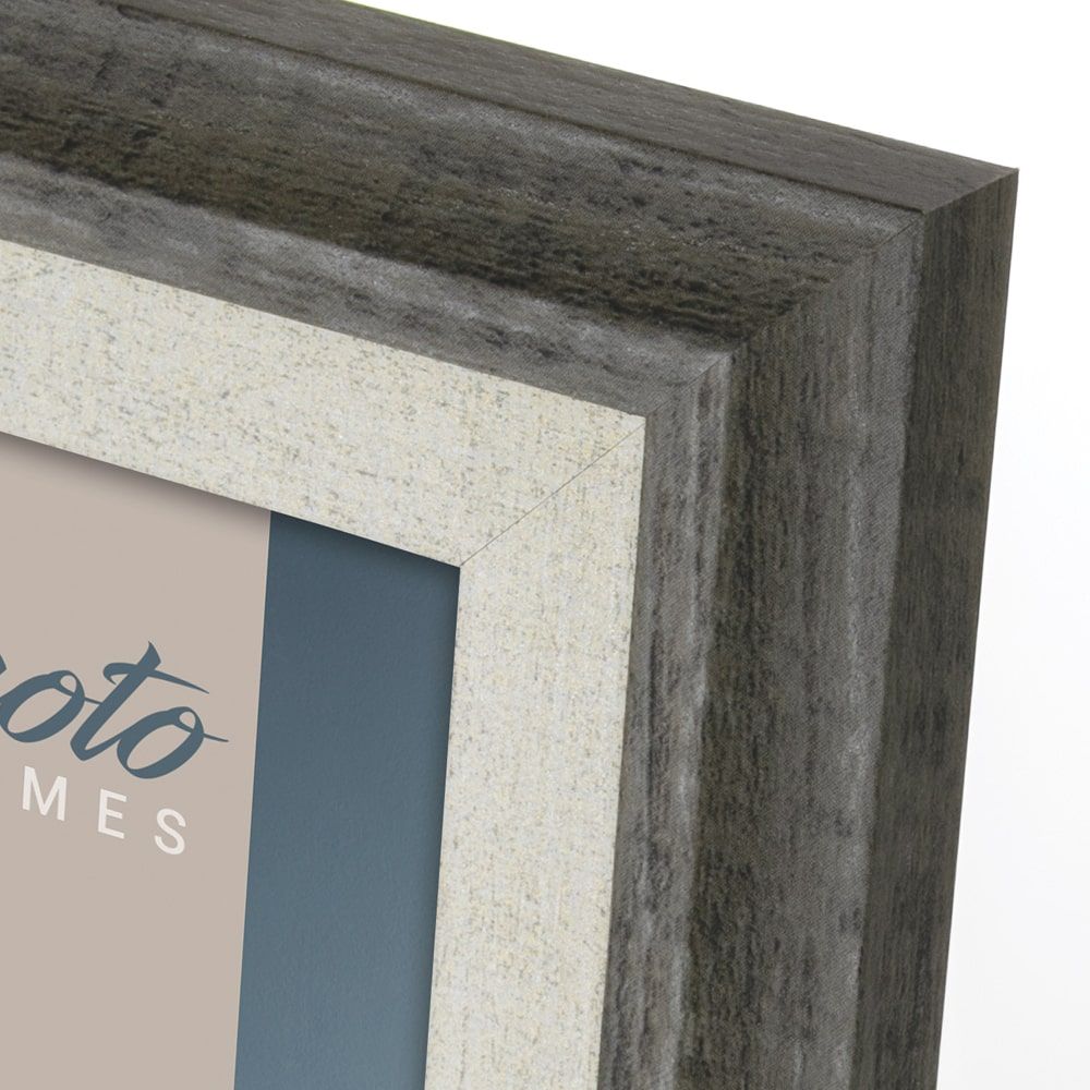 matches21 - Webshop Bilderrahmen Fotorahmen Holz grau weiss gemasert rustikal Hoch Quer 5 Formate 125010 7 1 7