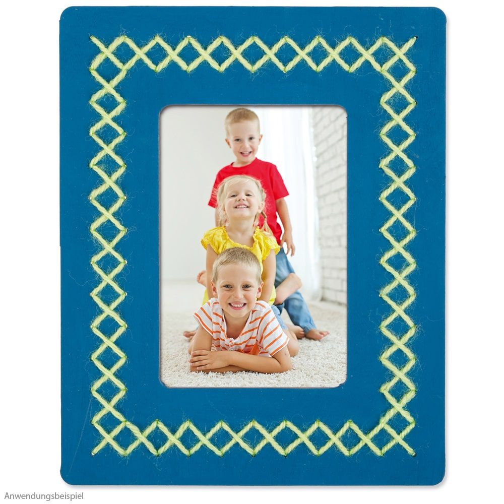 matches21 - Webshop Bilderrahmen Fotorahmen Kinder Faedelvorlage Stickrahmen Holz ab Bastelset 3 Jahre 118484 1 1 2