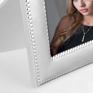 matches21 - Webshop Bilderrahmen Fotorahmen Metall silberfarben Struktur edel Hoch Quer 3 Formate 124955 11 1 14