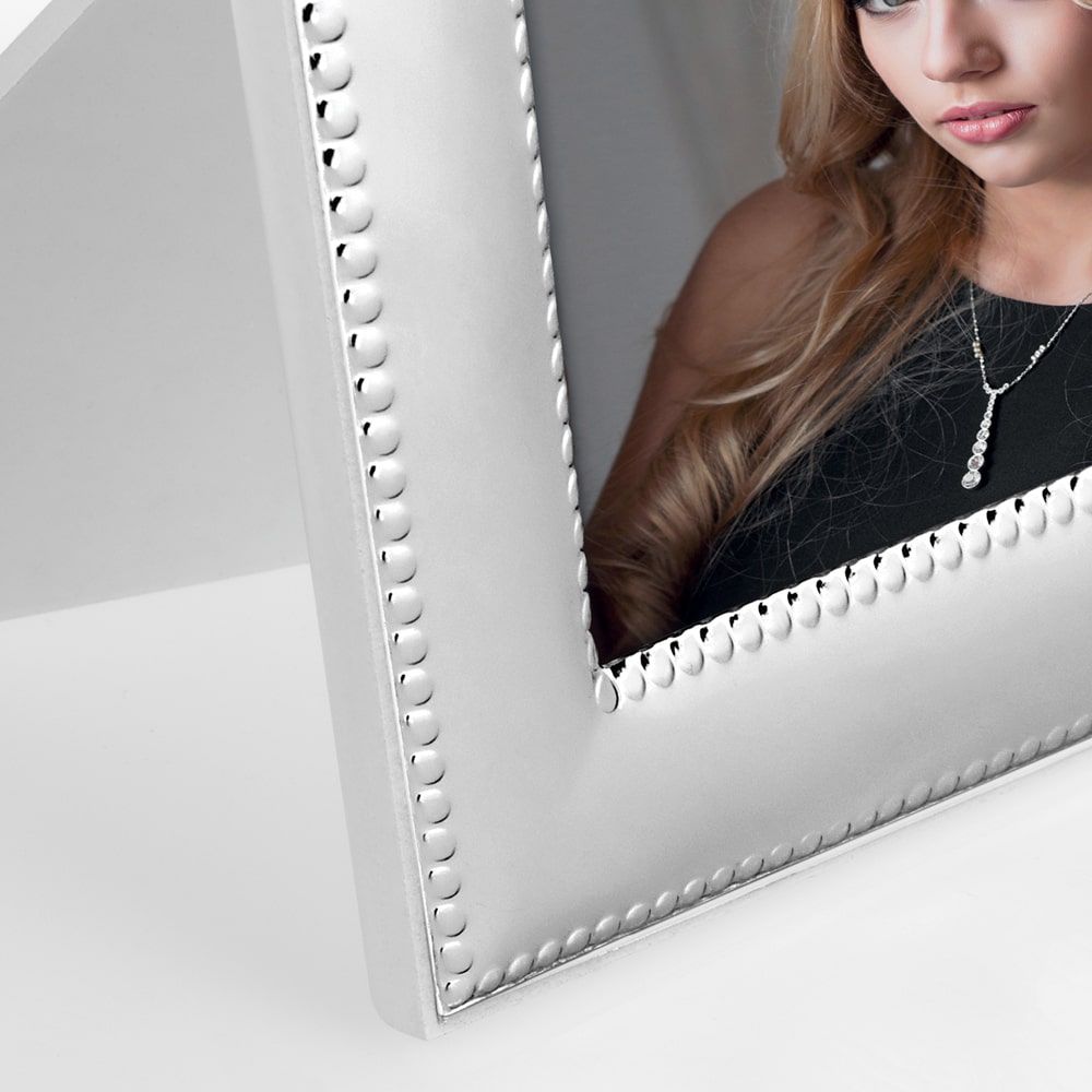 matches21 - Webshop Bilderrahmen Fotorahmen Metall silberfarben Struktur edel Hoch Quer 3 Formate 124955 11 1 5