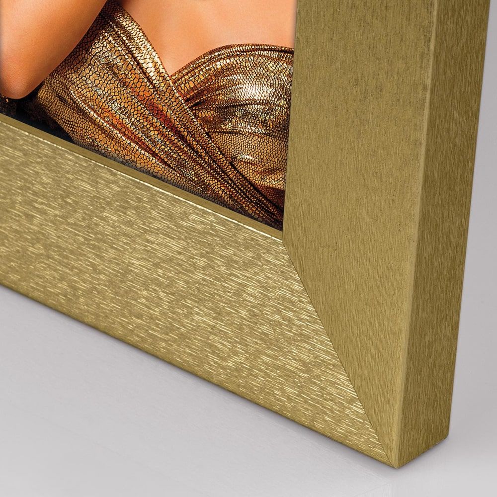 matches21 - Webshop Bilderrahmen Holz goldfarben gemasert Metallic breit Hoch Quer 4 Formate 125013 6 1 29