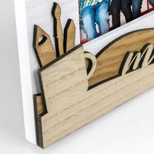 matches21 - Webshop Bilderrahmen Holz weiss hellbraun Schule 3D Dekor Schriftzug Quer 2 Formate 124992 13 1 25