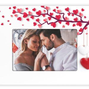 matches21 - Webshop Bilderrahmen Holz weiss rot Ast und Herzen Applikationen Hochzeit und Partner 10x15 cm 119336 1 33