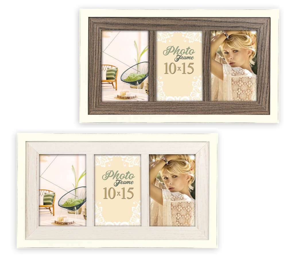 matches21 Bilderrahmen Holzrahmen Wechselrahmen Portraetrahmen 10x15 cm 1 Stk 2 Farben 121637 1 1