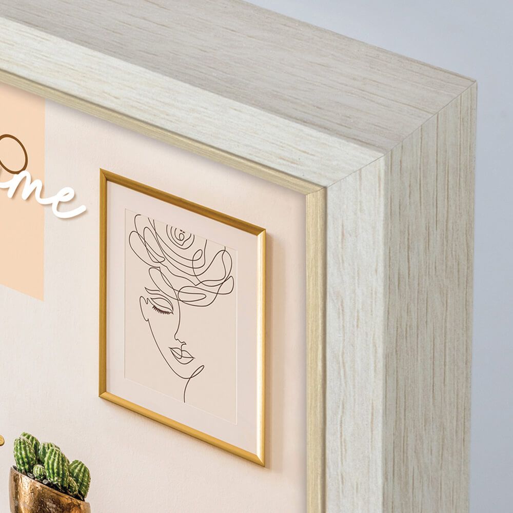 matches21 - Webshop Bilderrahmen Holzrahmen Wechselrahmen Portraetrahmen Holz braun beige 1 Stk 4 Formate 121649 5 1 6