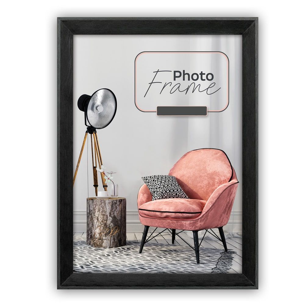 matches21 - Webshop Bilderrahmen Holzrahmen Wechselrahmen Portraetrahmen Holz schwarz 1 Stk 4 Formate 121654 1 1 2