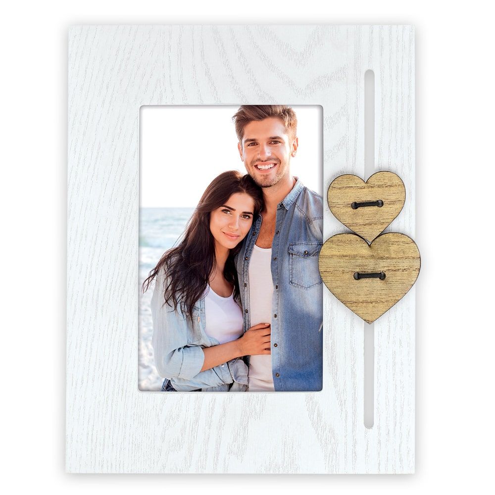 matches21 - Webshop Bilderrahmen Holzrahmen Wechselrahmen Portraetrahmen weiss Herzen 1 Stk 2 Formate 121611 1 1 2