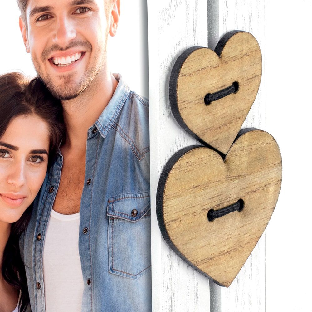 matches21 - Webshop Bilderrahmen Holzrahmen Wechselrahmen Portraetrahmen weiss Herzen 1 Stk 2 Formate 121611 3 1 4