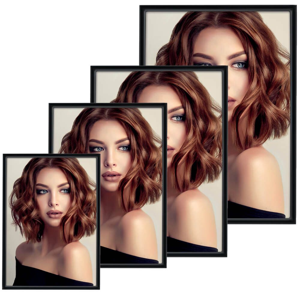 matches21 Bilderrahmen Samt Rueckwand Fotorahmen Rahmen Metall schwarz Basic 1 Stk 4 Formate 121590 1 1