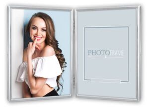 matches21 Bilderrahmen Samt Rueckwand Fotorahmen Rahmen Metall silber klappbar 1 Stk 3 Formate 121587 1 1 6