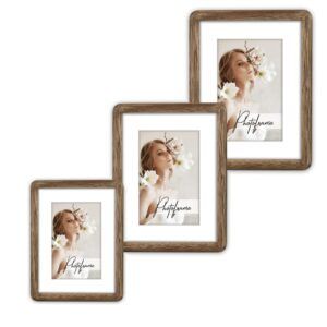 matches21 - Webshop Bilderrahmen Wechselrahmen Fotorahmen Rahmen Holz braun runde Ecken 1 Stk 3 Formate 121570 1 7